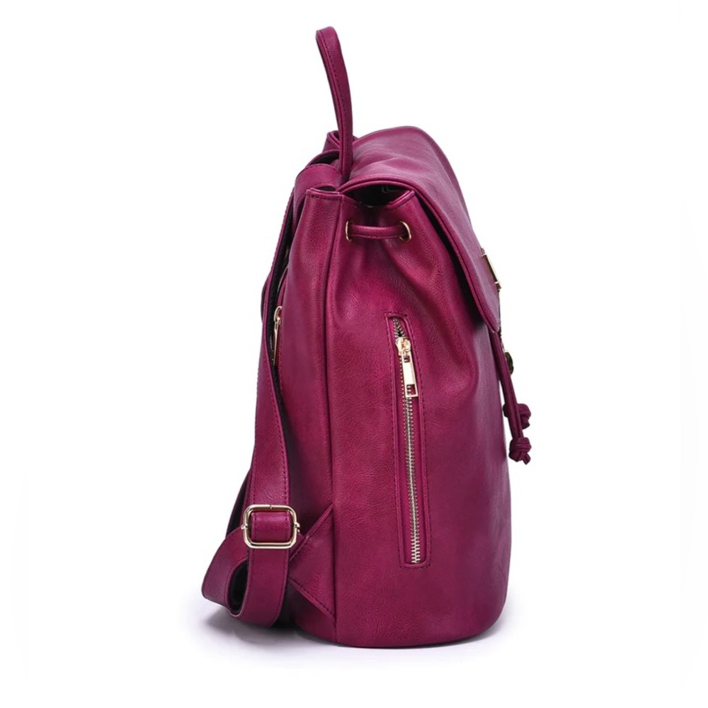 NWT Jeren Washed Vegan Leather Backpack - Picture 6 of 11